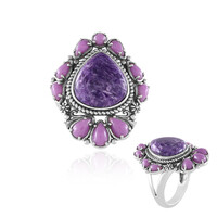 Bague en argent et Charoïte (Desert Chic)