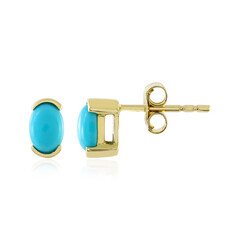 Boucles d'oreilles en or et Turquoise Sleeping Beauty