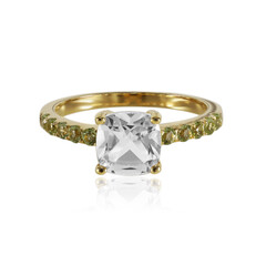 Bague en argent et Topaze blanche