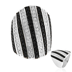 Bague en argent et Spinelle noir