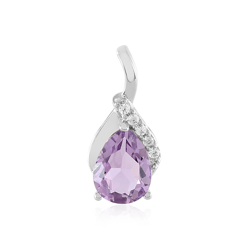 Pendentif améthyste avec chaîne - collier argent et améthyste - bijoux améthyste véritable - France