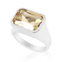 Bague en argent et Labradorite dorée