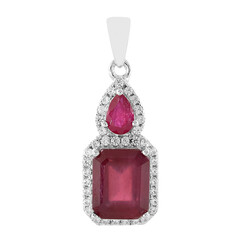 Pendentif en argent et Rubis de Madagascar