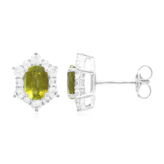 Boucles d'oreilles en argent et Tourmaline cuprifère