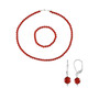 Parure en argent et Onyx rouge