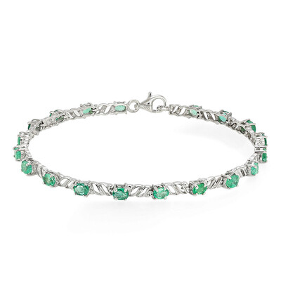 Bracelet en argent et Emeraude de Zambie