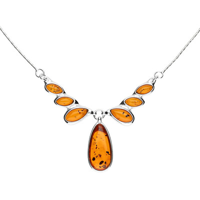 Collier en argent et Ambre baltique (dagen)