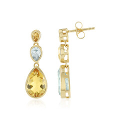 Boucles d'oreilles en argent et Topaze bleu ciel