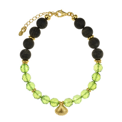 Bracelet en argent et Ambre verte de Colombie (dagen)