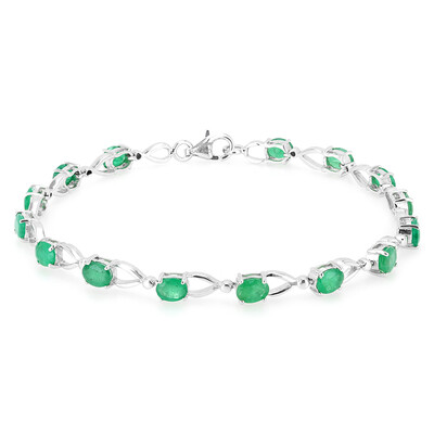 Bracelet en argent et Emeraude de Zambie