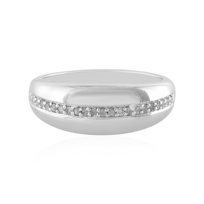 Bague en argent et Diamant I4 (J)