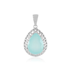 Pendentif en argent et Calcédoine d'eau