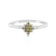 Bague en argent et Diamant jaune SI1