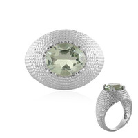 Bague en argent et Améthyste verte