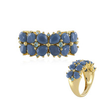 Bague en argent et Opale bleue