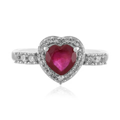 Bague en argent et Rubis de Madagascar