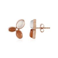 Boucles d'oreilles en argent et Pierre de Lune blanche (KM by Juwelo)