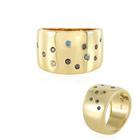 Bague en argent et Diamant vert