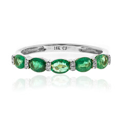 Bague en or et Emeraude de Zambie AAA (CIRARI)