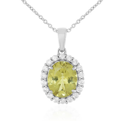 Collier en argent et Apatite dorée