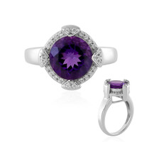 Bague en argent et Améthyste d'Uruguay
