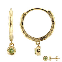 Boucles d'oreilles en argent et Péridot de Birmanie