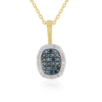 Collier en argent et Diamant bleu I2