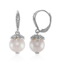 Boucles d'oreilles en argent et Perle de culture d'eau douce