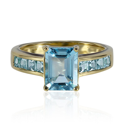 Bague en argent et Topaze bleu ciel