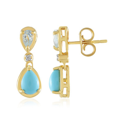 Boucles d'oreilles en argent et Turquoise Sleeping Beauty