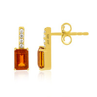 Boucles d'oreilles en or et Kyanite orange de Tanzanie