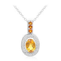 Collier en argent et Citrine Madère