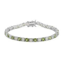 Bracelet en argent et Péridot de Birmanie