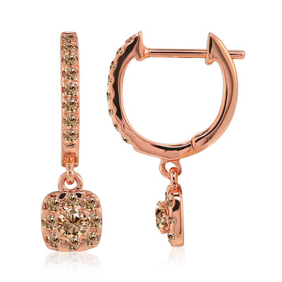 Boucles d'oreilles en or et Diamant rose de France SI1 d'Argyle  (Annette)