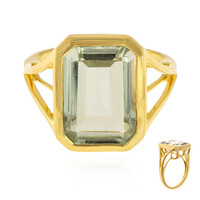 Bague en argent et Améthyste verte