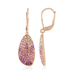 Boucles d'oreilles en argent et Saphir parme (KM by Juwelo)