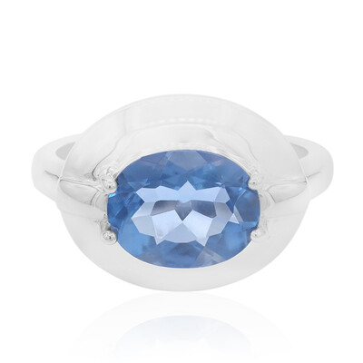 Bague en argent et Fluorite à couleur changeante