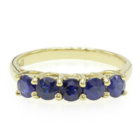 Bague en argent et Saphir bleu de Birmanie