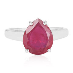 Bague en argent et Rubis de Madagascar