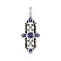 Pendentif en argent et Iolite de Ceylan