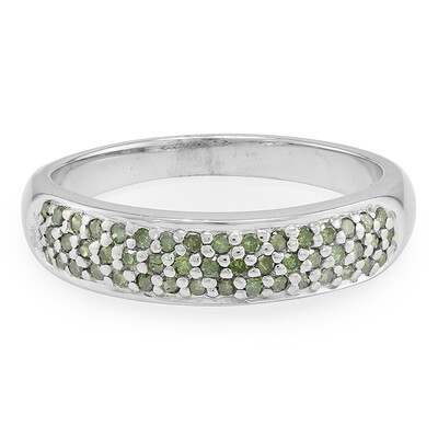 Bague en argent et Diamant fantaisie