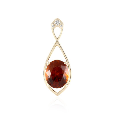 Pendentif en or et Grenat Hessonite