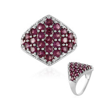 Bague en argent et Grenat Rhodolite