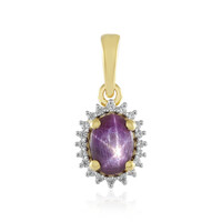 Pendentif en argent et Rubis étoilé