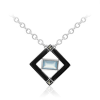 Collier en argent et Calcédoine bleue