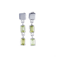 Boucles d'oreilles en argent et Péridot