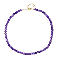 Collier en argent et Perle de lave pourpre