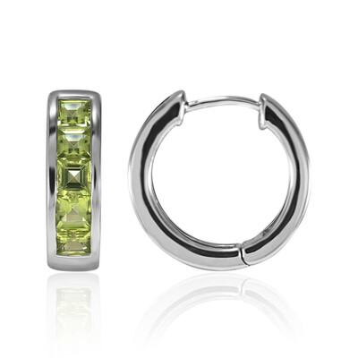 Boucles d'oreilles en argent et Péridot