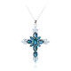 Collier en argent et Topaze bleu de Londres