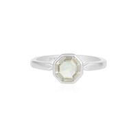 Bague en argent et Améthyste verte